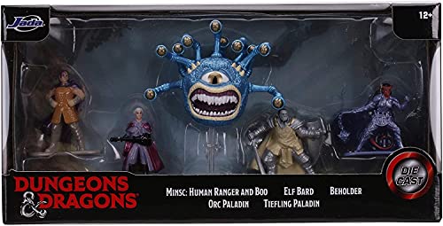 Sinoeem Jada Toys Dungeons & Dragons - Figuras coleccionables de metal fundido a presión de 1.65 pulgadas, paquete de 5 unidades, juguetes para niños y adultos