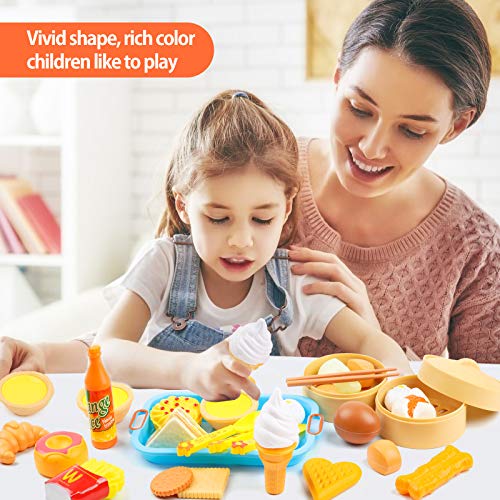 SKY TEARS Juguetes de Comida de Cocina, 31 Piezas Juguetes de rol de Cocina, Juegos de Rompecabezas para la Primera Infancia, Regalos Educativos para Niños y Niñas