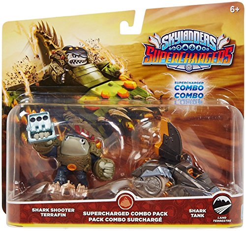 Skylanders Superchargers Sobrealimentado Combo Paquete De 2 - SHARK TIRADOR TERRENO Y TANQUE DEL TIBURÓN