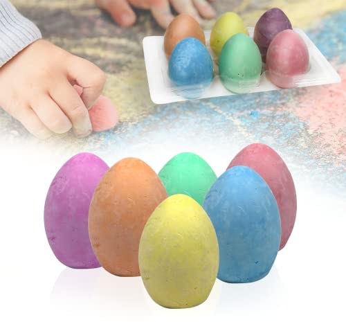 Smart Planet Juego de 6 huevos de tiza para pintar en forma de huevo de Pascua para niños con colores de tiza para niños – Regalo para Pascua – Tiza infantil lavable