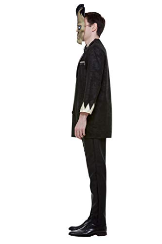 Smiffys 52237L Disfraz de Addams con licencia oficial, para hombre, negro, talla L, 106,68-111,76 cm