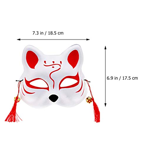 SOIMISS Kitsune Fox Masks Half Face: Cosplay Máscaras Cat Disfraz de Animal Cat