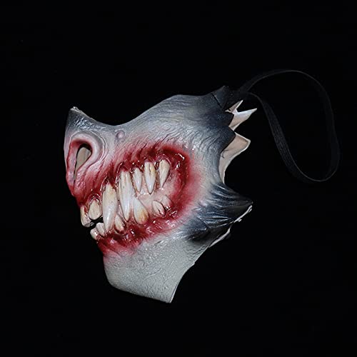 Somerway Horror Halloween Face Cover Creepy Emulsion Creative Scary Cosplay Comic Headgear para Fiesta De Disfraces Gris