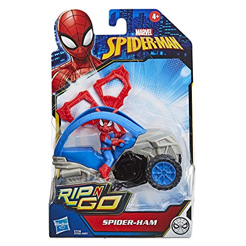 Spiderman Figura Spidercerdo Vehículo 15Cm (Hasbro E77385X0)