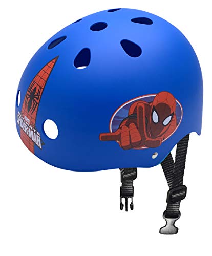 Stamp SM250102 Spiderman casco de Skateboard para niño, talla 54-60 cm, azul