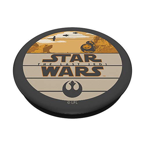 Star Wars Last Jedi BB-8 Retro Desert Roll Badge PopSockets PopGrip: Agarre intercambiable para Teléfonos y Tabletas