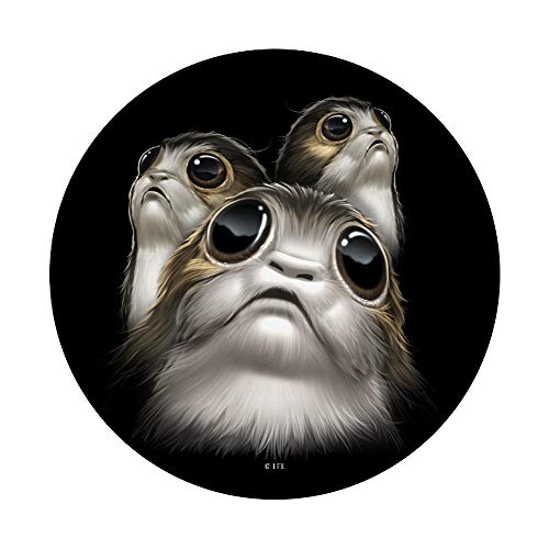 Star Wars Last Jedi Porgs Big Eyes Cute PopSockets PopGrip: Agarre intercambiable para Teléfonos y Tabletas