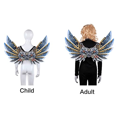 Steampunk Wings Carnival Party Halloween Masquerade Cosplay Costume Blade Wings Cool Punk Wings para niños Adultos Chicos Chicas