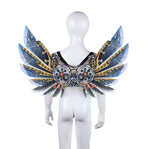 Steampunk Wings Carnival Party Halloween Masquerade Cosplay Costume Blade Wings Cool Punk Wings para niños Adultos Chicos Chicas