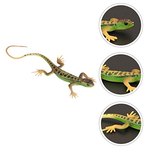 STOBOK - Juego de 2 figuras de lagartos de reptiles artificiales de plástico, juguete para niños y adultos