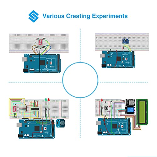 SunFounder Mega2560 R3 Project el kit de inicio más completo compatible con Arduino Mega 2560 R3 Mega328 Nano, tarjeta Mega2560 y 40 tutoriales incluidos