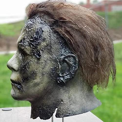 SUPYINI Michael Myers Máscara,Película de Terror de Halloween Cosplay Látex Adulto Cara de Casco Completo Fiesta de Halloween Scary Prop