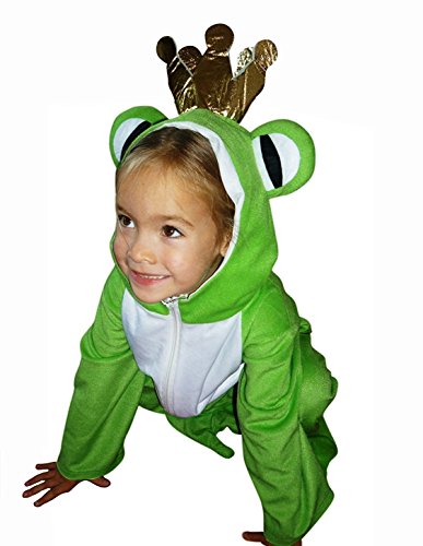 Sy12 Taille 108-115 Frog King Costume, Frog King Fasching Costumes, Frog King Carnival costume, pour les tout-petits, enfants pour Carnival Carnival Carnival, adapté pour l'anniversaire, Noël