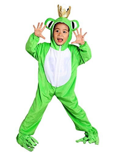 Sy12 Taille 108-115 Frog King Costume, Frog King Fasching Costumes, Frog King Carnival costume, pour les tout-petits, enfants pour Carnival Carnival Carnival, adapté pour l'anniversaire, Noël