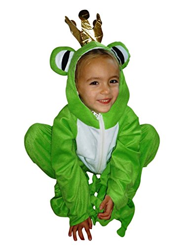 Sy12 Taille 108-115 Frog King Costume, Frog King Fasching Costumes, Frog King Carnival costume, pour les tout-petits, enfants pour Carnival Carnival Carnival, adapté pour l'anniversaire, Noël