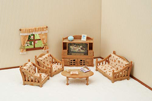 Sylvanian Families - 5339 - Set de salón de hogar + 5019 - Set Cama Doble