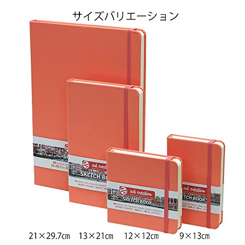 Talens Art Creation Sketch Book, Coral Red, 5.1 x 8.3, 80 sheets (9314312M)