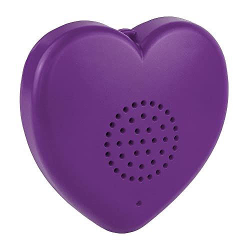 Talking Products, Botón de sonido grabable de voz de corazón parlante, grabación de 2 minutos, morado. Crea tu propio oso de memoria personalizado o animal de peluche parlante