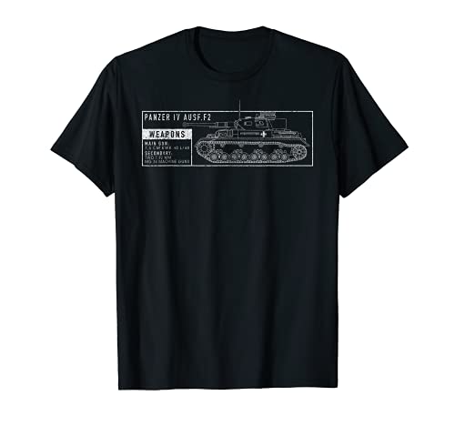 Tanque IV 4 Ausf F2 WW2 Tanks Blueprint Vintage Camiseta