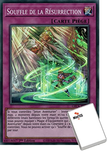 Tarjeta YU-Gi-Oh! Soplador de la resurrección GRCR-FR036 Les Grandes Creadores Super Rare Francés VF Nueve + 1 Contador de punto de vida MintTCG