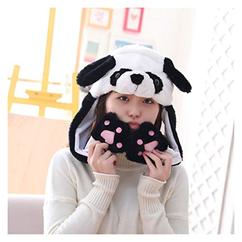 Tderloi Sombrero 2020 niña Peluche moviendo Conejo Orejas Sombrero Dibujos Animados Stich Gracioso Gorra niños Fiesta Sombreros Mujeres Mover Saltando Sombreros (Color : Panda, Size : One Size)