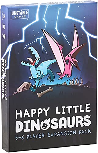 TeeTurtle | Pequeños Dinosaurios Felices: 5-6 Jugadores Expansión | Juego de Cartas | Edades 8+ | 2-6 Jugadores | 30-60 Minutos Tiempo de Juego, 5565-UU-EXP1