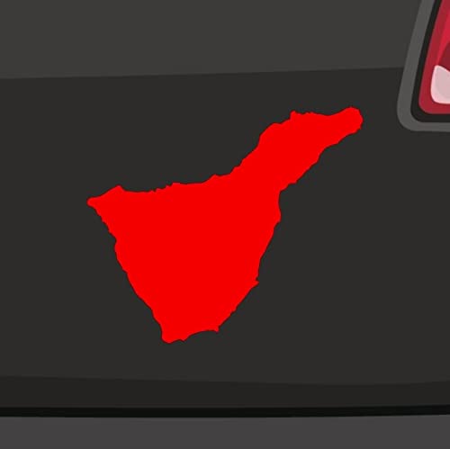 Teneriffa - Pegatinas de contorno en 6 tamaños, 21 colores, España, Canarias, Santa Cruz, vacaciones