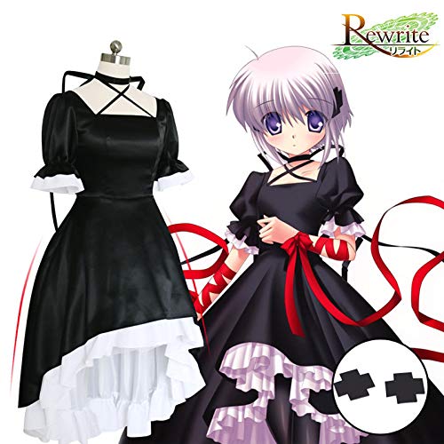 The Popular In Love Game Rewrite Cosplay Disfraz Kanbe Kotori Vestido Estilo Encantador Conjunto Completo Halloween (Grande, Negro)