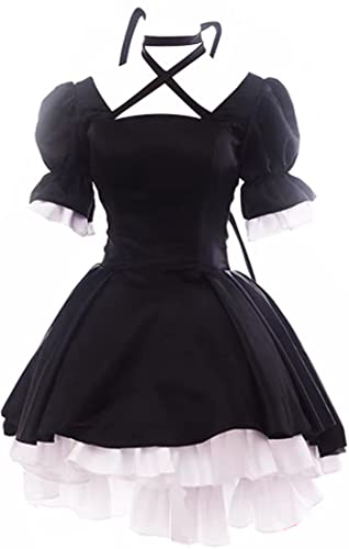 The Popular In Love Game Rewrite Cosplay Disfraz Kanbe Kotori Vestido Estilo Encantador Conjunto Completo Halloween (Grande, Negro)