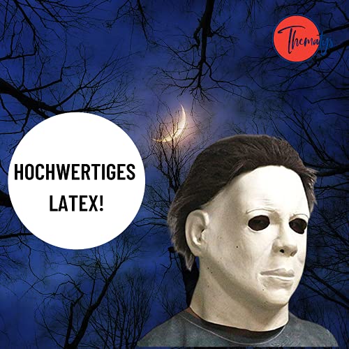 thematys® Juego de Disfraces de películas de Terror de Michael Myers con máscara y Cuchillo en 5 tamaños Diferentes Carnaval y la Noche de Brujas (XL)