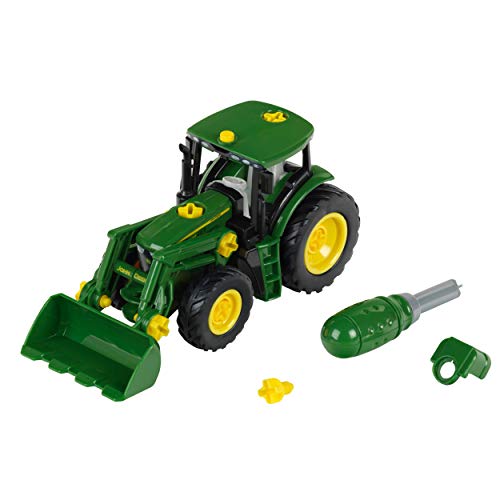 Theo Klein 3936 Calendario de Adviento John Deere con 24 puertas - Juego para la construcción de un tractor - Inc. destornillador - Para niños a partir de 3 años