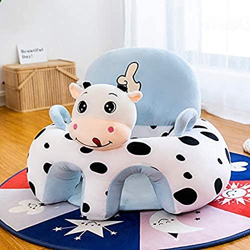 Tiowo niños Silla de Felpa bebé Sentado Apoyo sofá Juguetes de Peluche muñeca de Peluche niños en Lectura sofá Silla cojín niños Muebles (Cow)