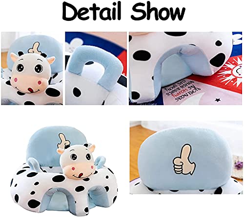 Tiowo niños Silla de Felpa bebé Sentado Apoyo sofá Juguetes de Peluche muñeca de Peluche niños en Lectura sofá Silla cojín niños Muebles (Cow)