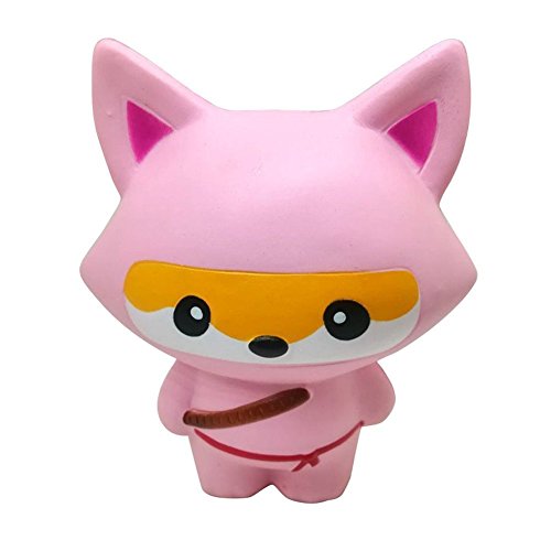 TMEOG 1Pcs Kawaii Ninja Panda Ninja Fox Dulce perfumado Slow Rising Squishy para Kid Toy, Lovely Toy, Stress Relief Toy, Decoraciones Juguete Regalo diversión (A)