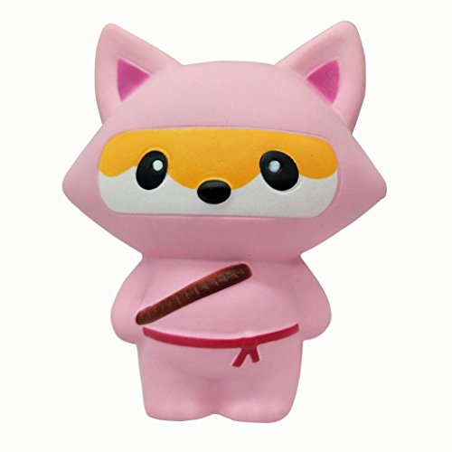 TMEOG 1Pcs Kawaii Ninja Panda Ninja Fox Dulce perfumado Slow Rising Squishy para Kid Toy, Lovely Toy, Stress Relief Toy, Decoraciones Juguete Regalo diversión (A)