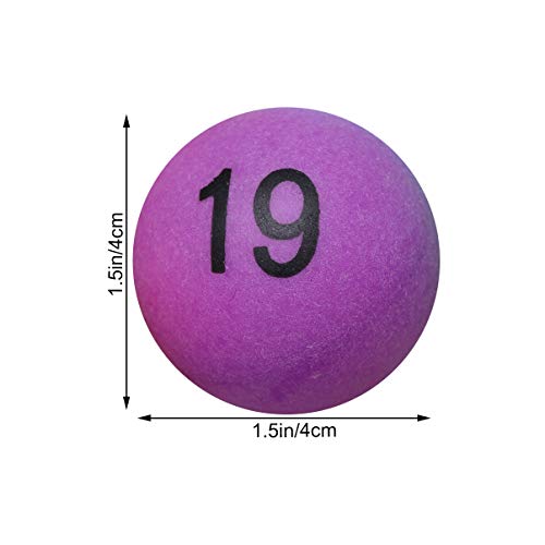 Tomaibaby 50 Piezas de Pelotas de Juego de Bingo Coloridas Pelotas de Pong de Entretenimiento Pelotas de Tenis de Mesa de Repuesto para La Máquina de Juego de Bingo de La Loteria 40MM