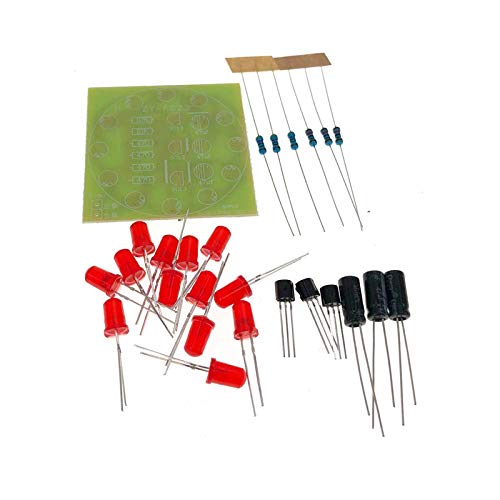 TopHomer Kit de bricolaje LED, circuito de flash LED piezas electrónicas diversión suite regalo electrónico LED kit