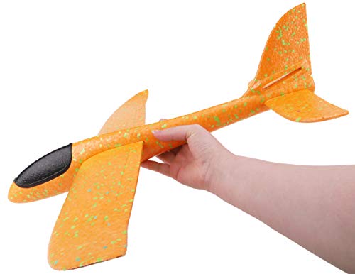 TOYLAND® 48cm Foam Gliding Airplane - Watch It Fly - Color elegido al Azar - Juguetes y Juegos al Aire Libre (Orange)