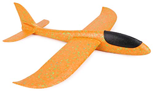 TOYLAND® 48cm Foam Gliding Airplane - Watch It Fly - Color elegido al Azar - Juguetes y Juegos al Aire Libre (Orange)