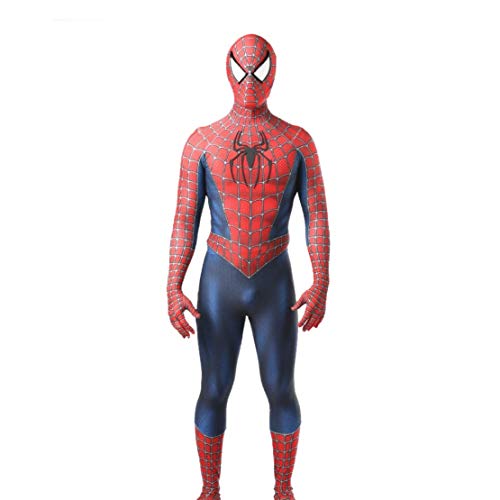 TOYSGAMES Amazing Spiderman Cosplay Niños Traje Adulto Negro Versátil Tight Body Suit Superhero Movie Theme Party Props Disfraz de máscara de Juguetes (Color : Spiderman, Size : Adult S 155-160cm)