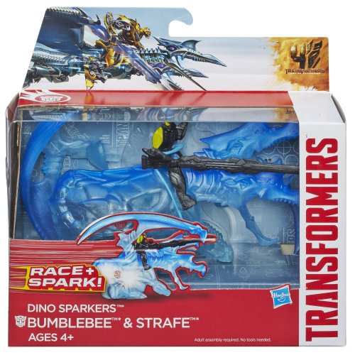 Transformers Age of Extinction Dino Sparkers Bumblebee and Strafe Figures