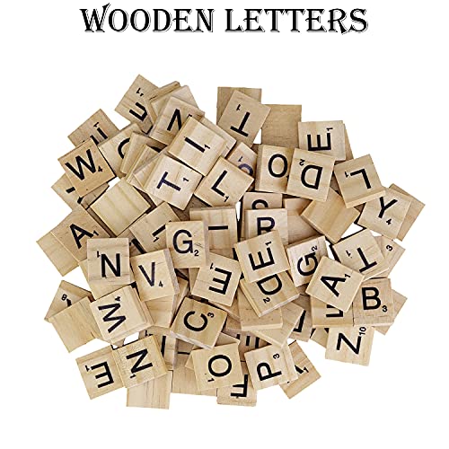 Trimming Shop Azulejos de madera impresos alfabeto y números de repuesto para juegos de mesa, colgantes, marcos de pared, proyectos de bricolaje, aprendizaje de ortografía (1000 piezas)