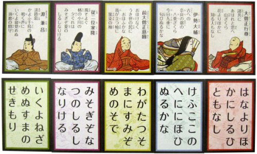 Twenty-one neck Torifuda set Ogura Hyakunin decided character five colors (japan import)