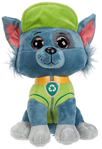 Ty Dog Paw Patrol Aladdin Patrulla Canina, Rocky, Color Gris, 23 cm (United Labels Ibérica 96323TY)