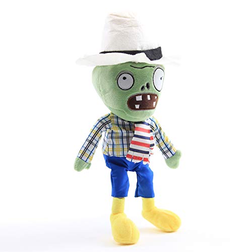 uiuoutoy Plantas Vs Zombies Pvz Felpa Sombrero Blanco Zombie Pirata Gato Zombies Colores Verdes Cosplay Plushies Juguetes Suave Muñecas 6 unids/Set