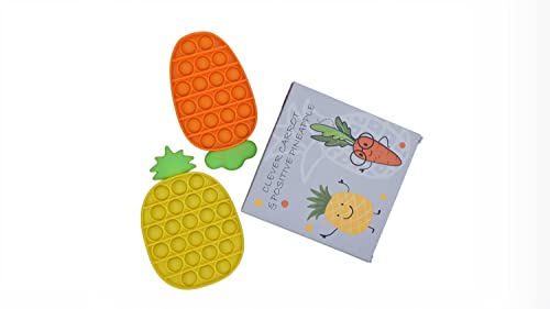 UK Pop it Fidget Toys, Fidget Toys, juguete simple dimple Fidget Toy Fidget Toy Kit con Pop it Clever Carrot Positive Pineapple Sensory Toys Kids Fidget Board