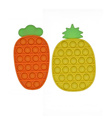 UK Pop it Fidget Toys, Fidget Toys, juguete simple dimple Fidget Toy Fidget Toy Kit con Pop it Clever Carrot Positive Pineapple Sensory Toys Kids Fidget Board