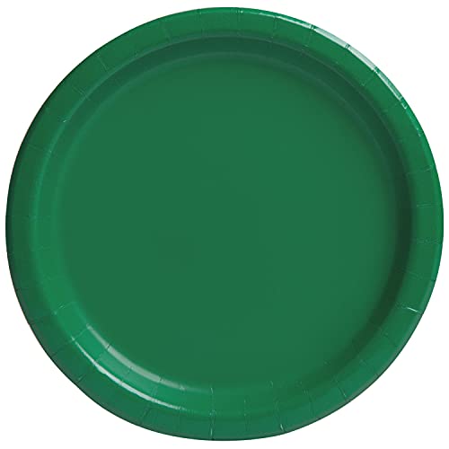 Unique Party- Platos de Papel Ecológicos-23 cm Verde Esmeralda-Paquete de 16, Color emerald green (31850EU)