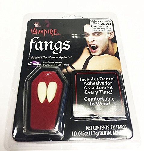 Vampire Fangs (set of 2 tooth caps) - with new improved putty! (accesorio de disfraz)