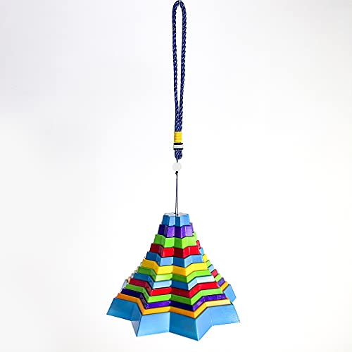 VERBENA LINN Falling Star Tower Colgante Unzip Toy Memorial Wind Chimes Regalos de Juguete de Navidad